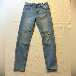 NWT cotton on mid grazer skinny jeans cropped size 8 distressed casual beach